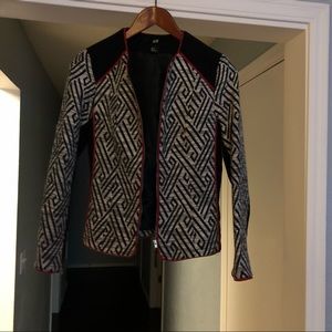 Black White Red Dress Jacket by H&M